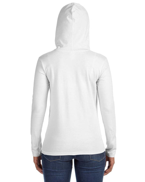 Anvil 887L Camiseta ligera de manga larga con capucha para mujer