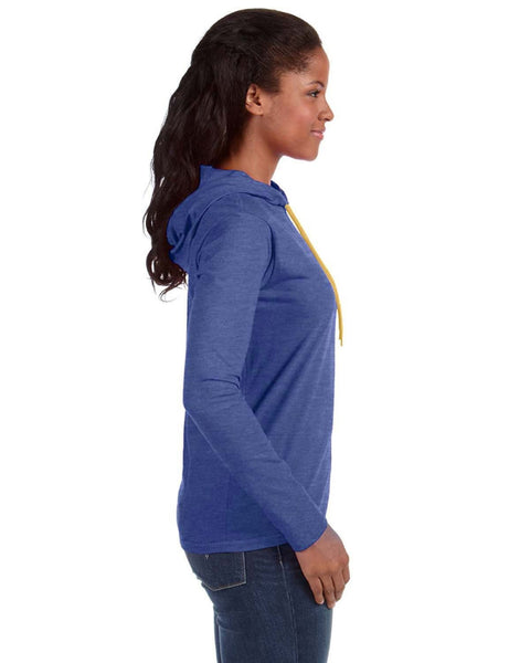 Anvil 887L Ladies' Lightweight Long-Sleeve Hooded T-Shirt