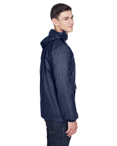 UltraClub 8925 Adult Quarter-Zip Hooded Pullover Pack-Away Jacket