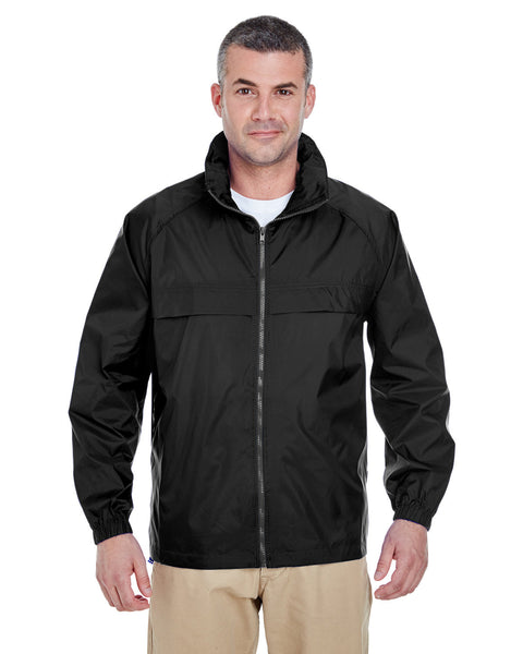 UltraClub 8929 Chaqueta plegable con capucha y cierre completo para adulto