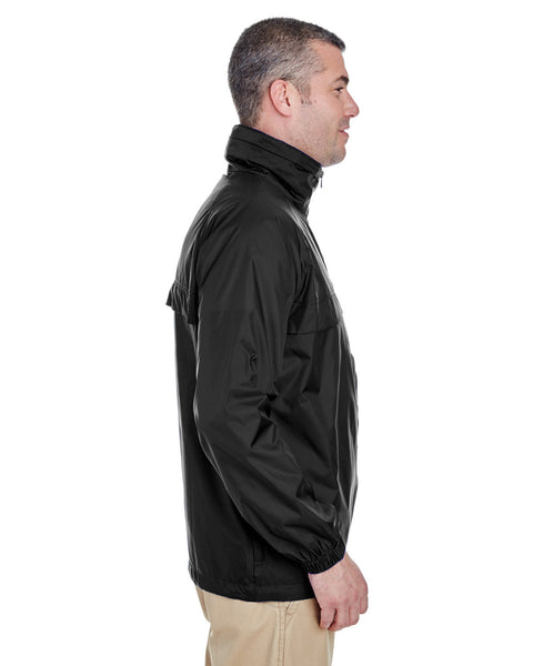 UltraClub 8929 Adult Full-Zip Hooded Pack-Away Jacket