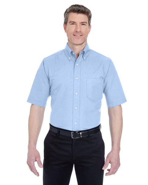 UltraClub 8972T Oxford alto clásico resistente a las arrugas de manga corta para hombre