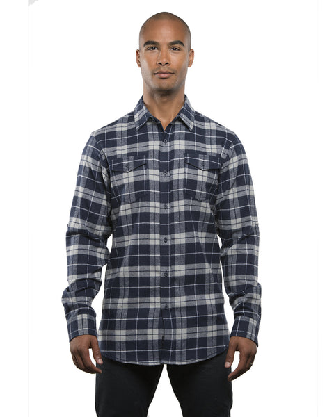 Burnside B8210 Men's Plaid Flannel Shirt