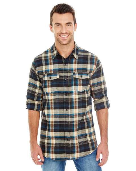 Burnside B8210 Men's Plaid Flannel Shirt