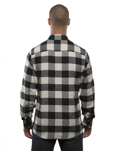 Burnside B8210 Men's Plaid Flannel Shirt