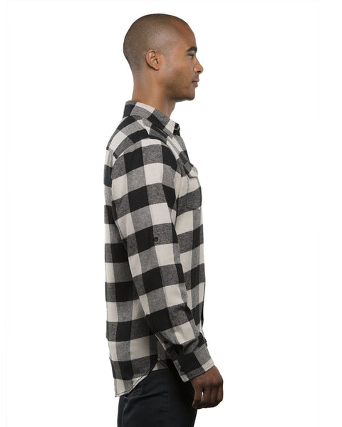 Burnside B8210 Men's Plaid Flannel Shirt