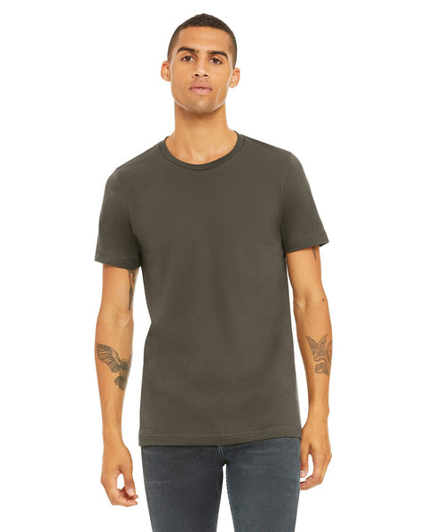 Bella + Canvas - Unisex Jersey Short-Sleeve T-Shirt-Military green-L