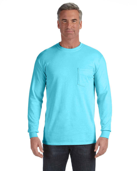 Comfort Colors C4410 成人重量级 RSL 长袖口袋 T 恤