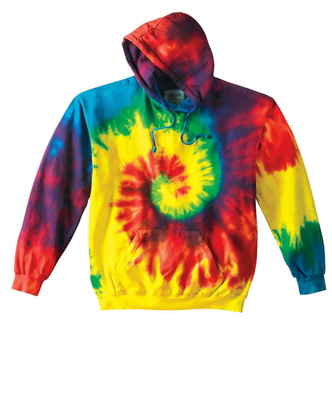 Tie-Dye CD877 Sudadera con capucha y teñido anudado para adulto