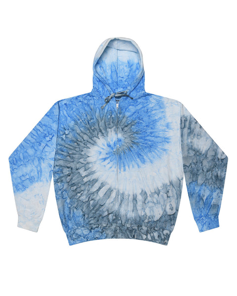 Tie-Dye CD8888 Adult Tie-Dyed Full-Zip Hooded Sweatshirt