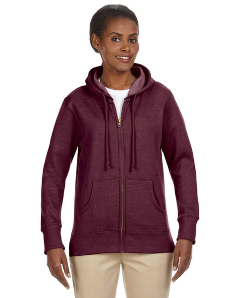 econscious EC4580 Ladies' Organic/Recycled Heathered Fleece Full-Zip Hooded Sweatshirt