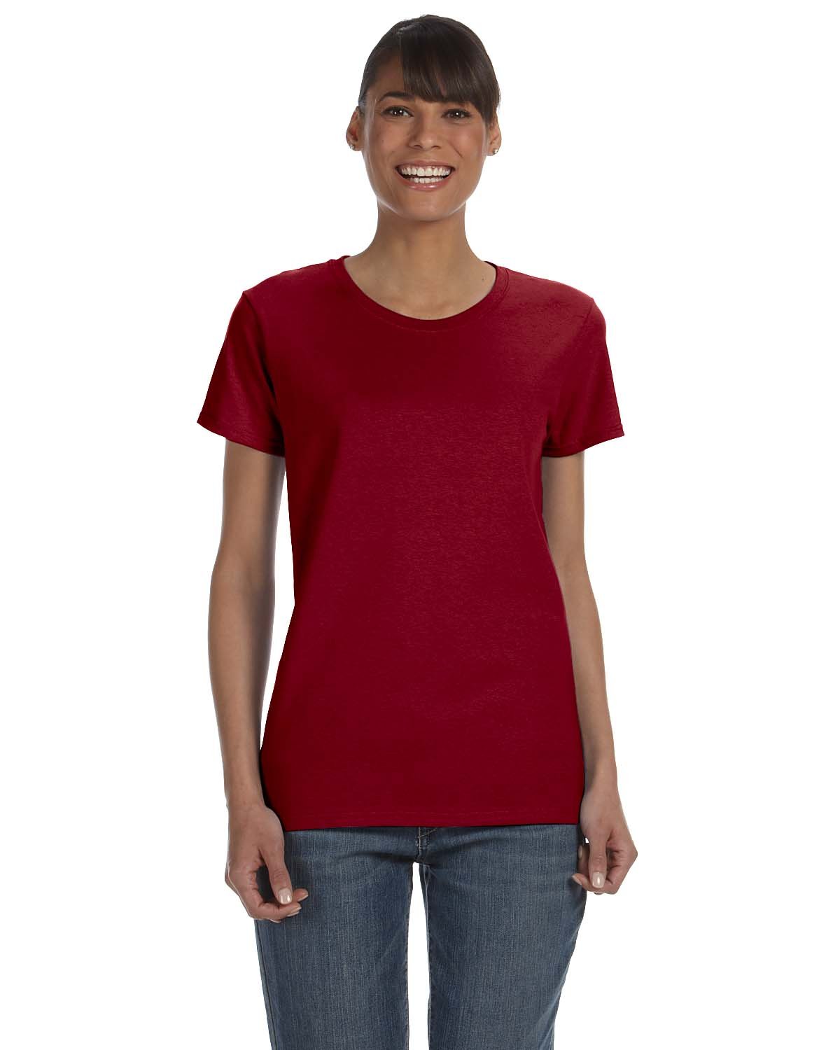 Gildan G500L Ladies Heavy Cotton T Shirt Comfortable Stylish   G500l 71 P 