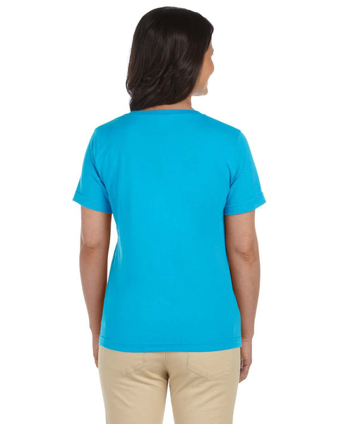 LAT L-3587 Ladies' Premium Jersey V-Neck T-Shirt