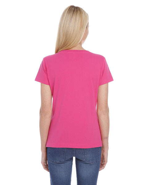 LAT L-3587 Ladies' Premium Jersey V-Neck T-Shirt