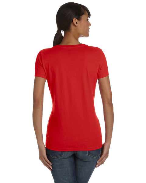 Fruit of the Loom L39VR Camiseta de cuello en V de algodón HD para mujer