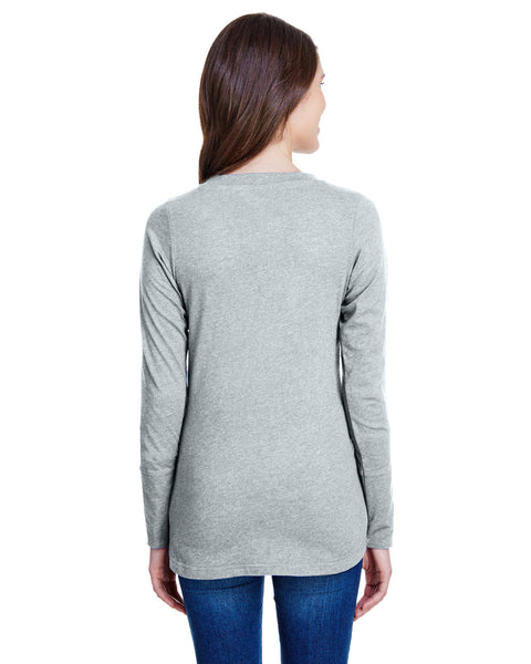 LAT LA3538 Ladies' Long Sleeve Fine Jersey Lace-Up T-Shirt