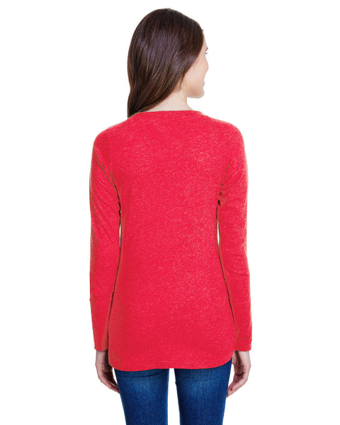 LAT LA3538 Ladies' Long Sleeve Fine Jersey Lace-Up T-Shirt