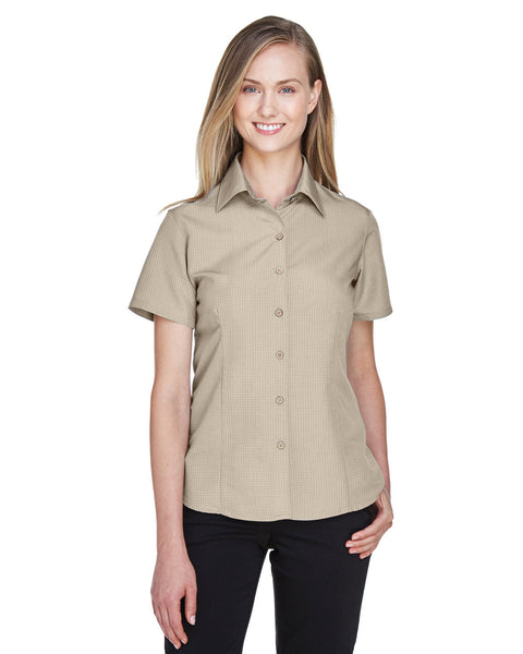 Harriton M560W - Camiseta de campamento texturizada para mujer Barbados