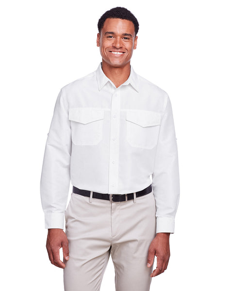 Harriton M580L Key West - Camiseta de manga larga para personal de rendimiento para hombre