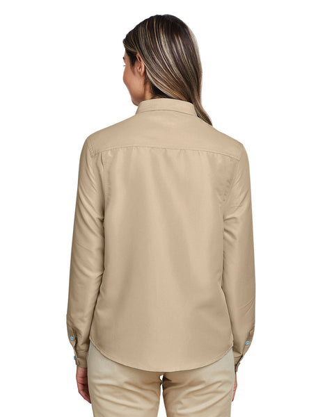 Harriton M580LW Ladies' Key West Long-Sleeve Performance Staff Shirt