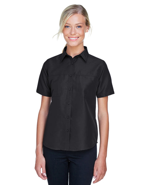 Harriton M580W - Camiseta de manga corta para personal de rendimiento de Key West para mujer