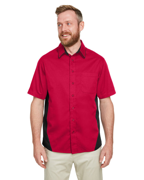 Harriton M586 Men's Flash IL Colorblock Short Sleeve Shirt