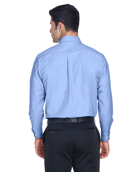 Harriton M600 Men's Long-Sleeve Oxford with Stain-Release