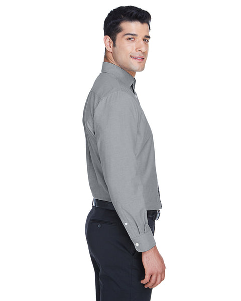 Harriton M600 Men's Long-Sleeve Oxford with Stain-Release