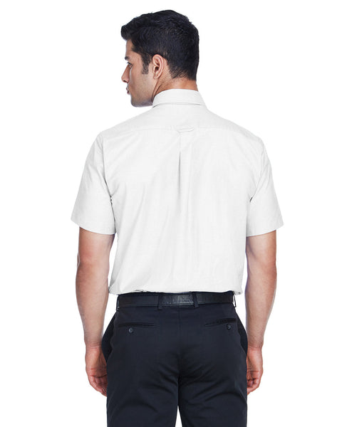 Harriton M600S Men's Short-Sleeve Oxford with Stain-Release