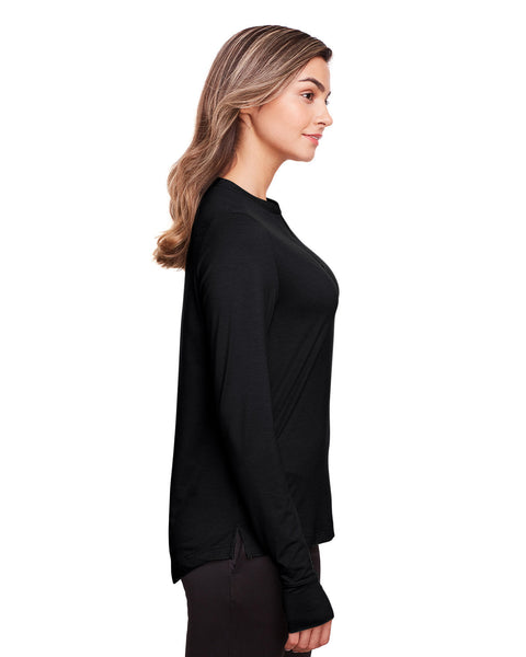 North End NE400W Jaq Snap-Up Stretch Performance Pullover para mujer