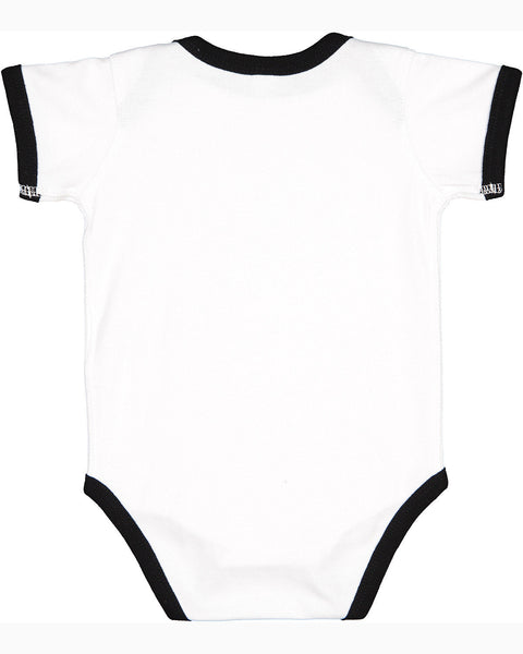 Rabbit Skins RS4407 Infant Baby Rib Bow Tie Bodysuit