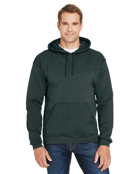 Fruit of the Loom SF77R Adult Sofspun Striped Hooded Sweatshirt