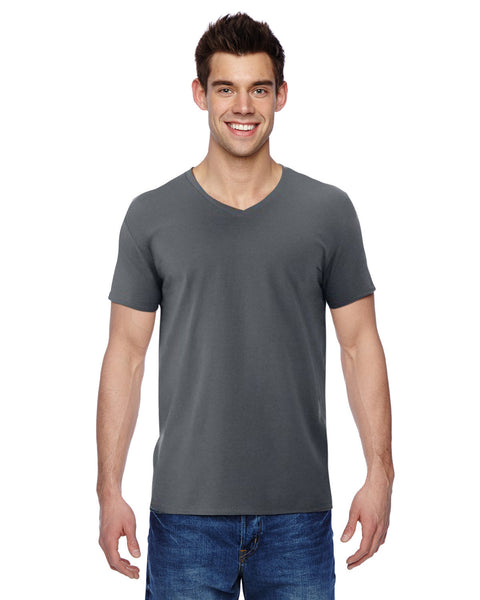 Fruit of the Loom SFVR Adult Sofspun Jersey V-Neck T-Shirt