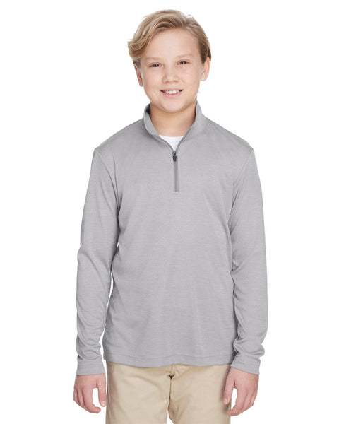 Team 365 TT31HY Youth Zone Sonic Heather Performance Quarter-Zip