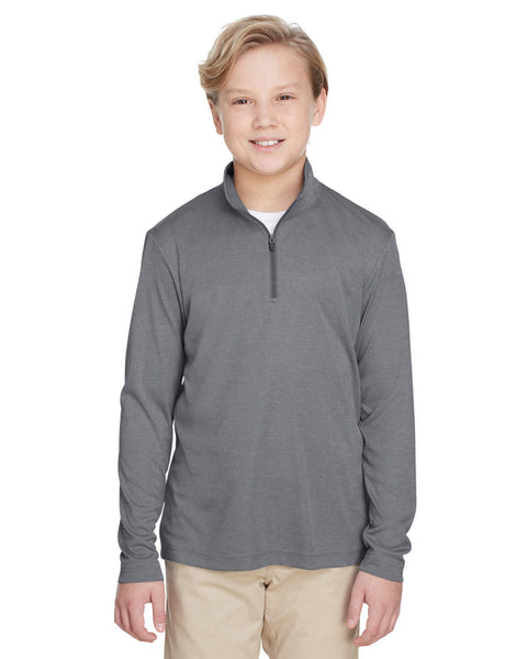 Team 365 TT31HY Youth Zone Sonic Heather Performance Quarter-Zip