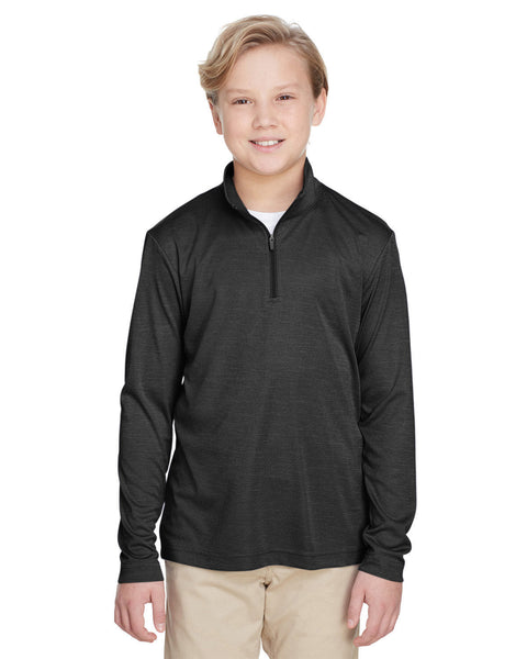 Team 365 TT31HY Youth Zone Sonic Heather Performance Quarter-Zip