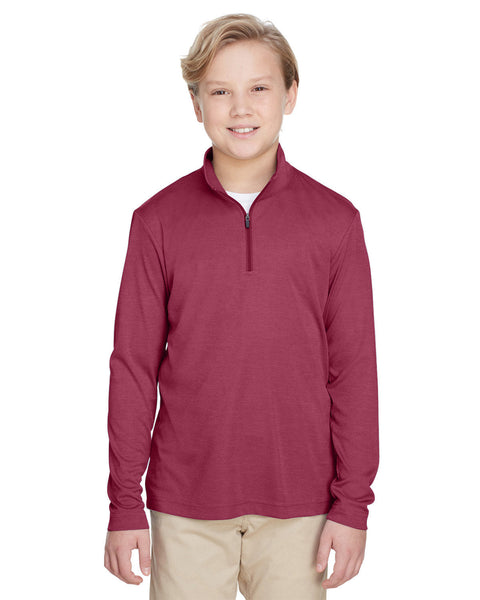 Team 365 TT31HY Youth Zone Sonic Heather Performance Quarter-Zip