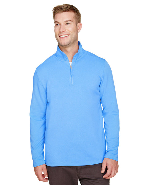 UltraClub UC792 Men's Coastal Pique Fleece Quarter-Zip