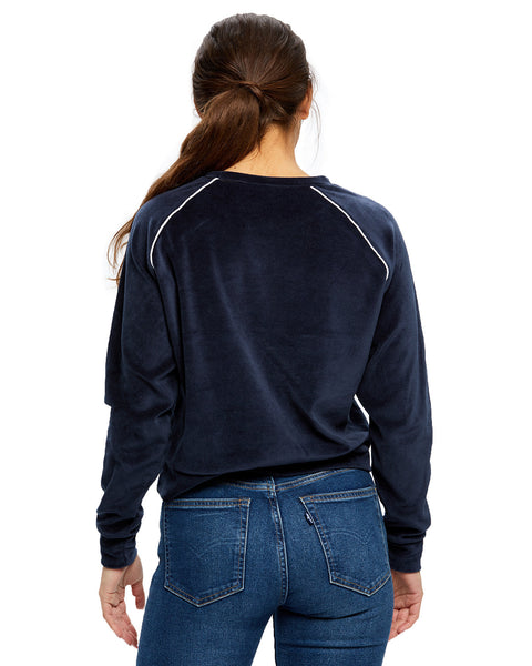 US Blanks US538 Ladies' Velour Long Sleeve Crop T-Shirt