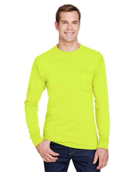 Hanes W120 Adult Workwear Long-Sleeve Pocket T-Shirt