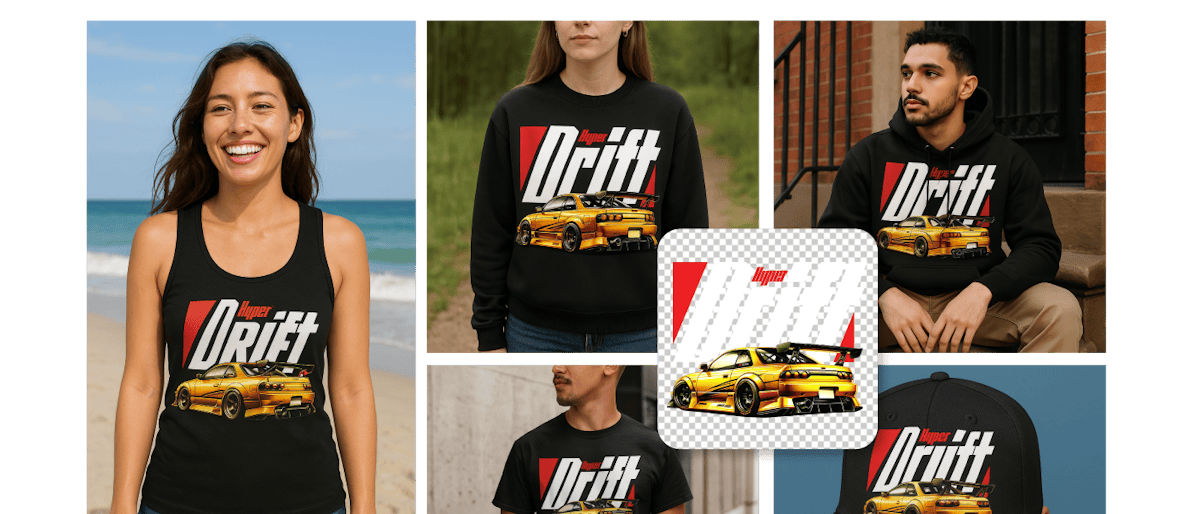 Mock up a design on apparel