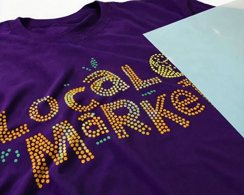 Spangle transfer on a t-shirt